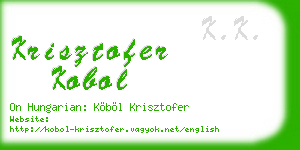 krisztofer kobol business card