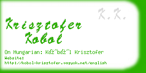 krisztofer kobol business card